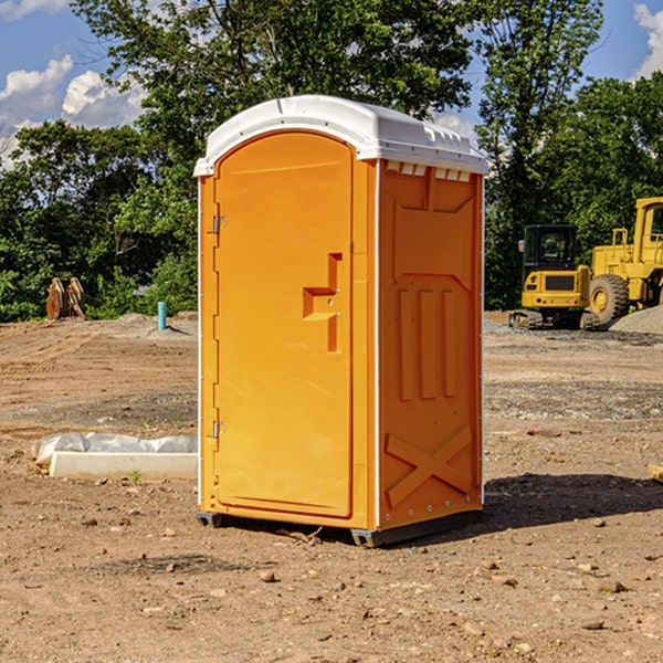 can i customize the exterior of the porta potties with my event logo or branding in Clear Creek IN